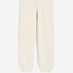 H&M Cream Textured Lounge Pants